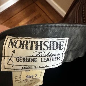Northside Black Leather Fashion skirt